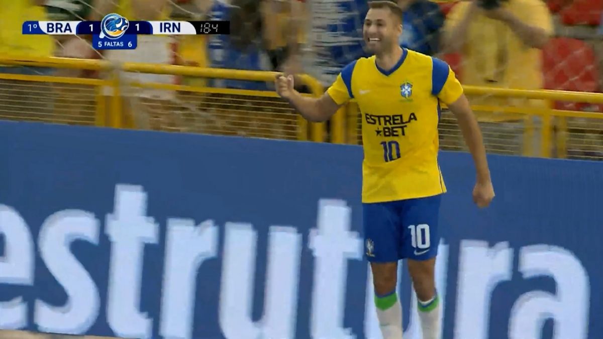 گل دوم برزیل به ایران (دبل پیتو - کار تیمی زیبای برزیلی ها)