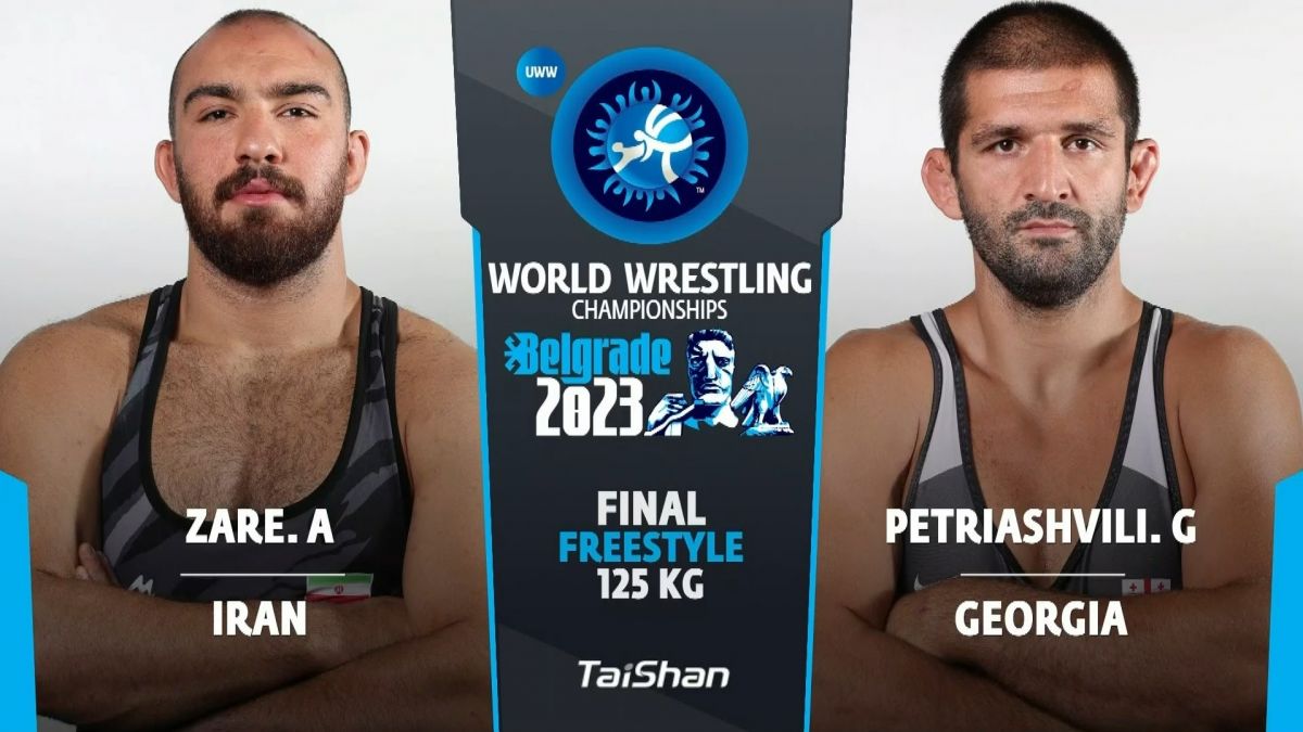 مدال طلای امیرحسین زارع با پیروزی مقابل پتریاشویلی (کشتی آزاد قهرمانی جهان)