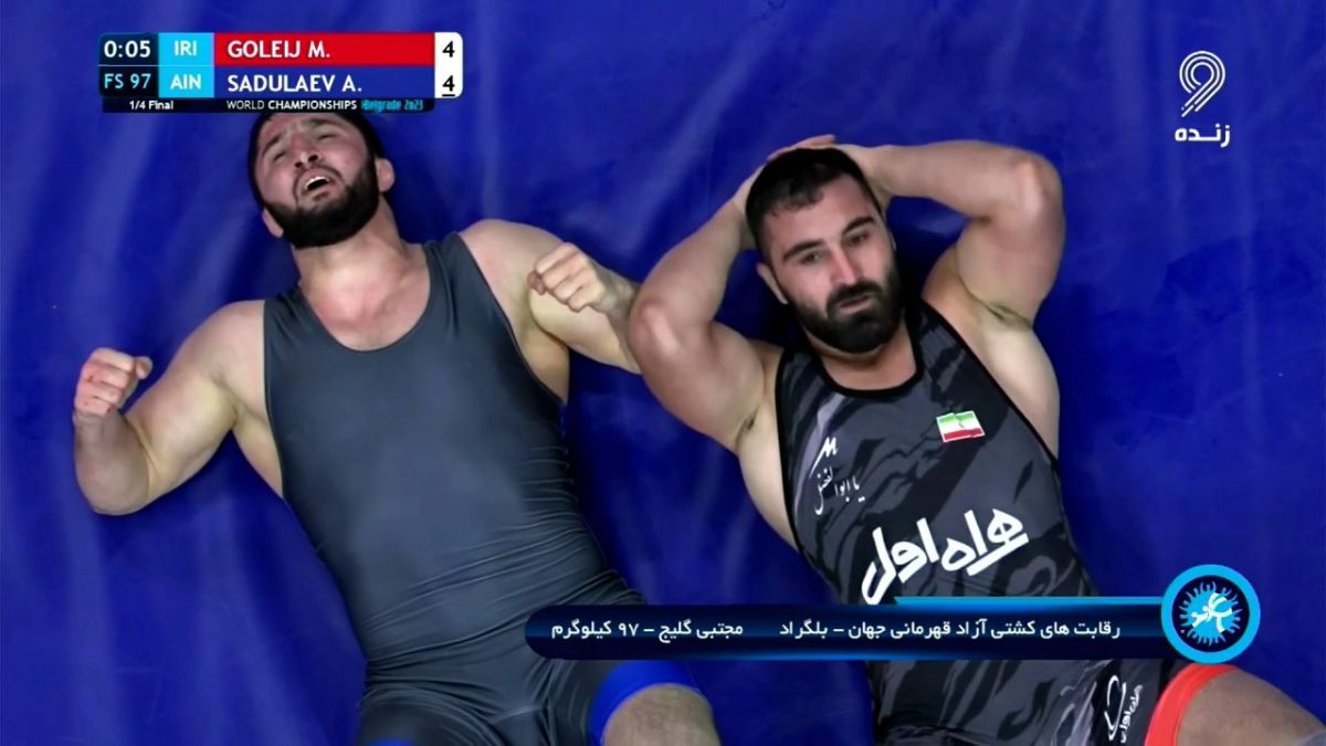 شکست تلخ و باورنکردنی مجتبی گلیج در لحظه آخر مقابل سعدالله اف (کشتی آزاد قهرمانی جهان