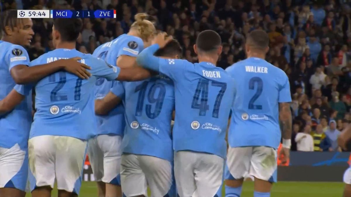 گل دوم منچسترسیتی به ستاره سرخ بلگراد (دبل خولین آلوارز)