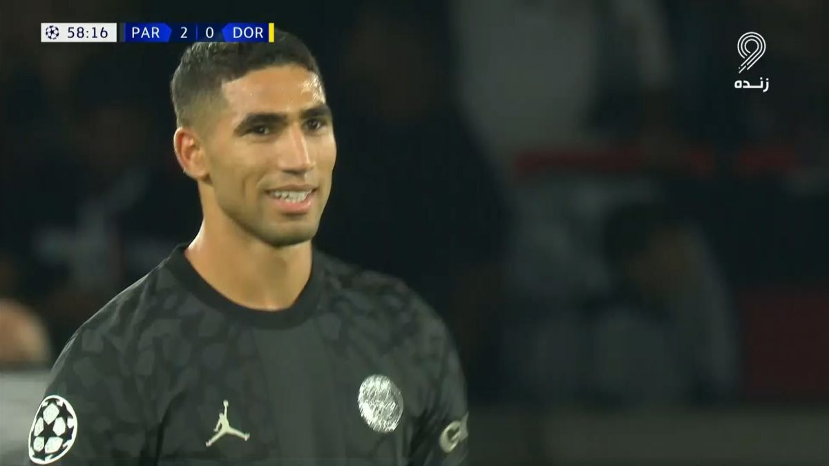 گل دوم پاری سن ژرمن به دورتموند (اشرف حکیمی)