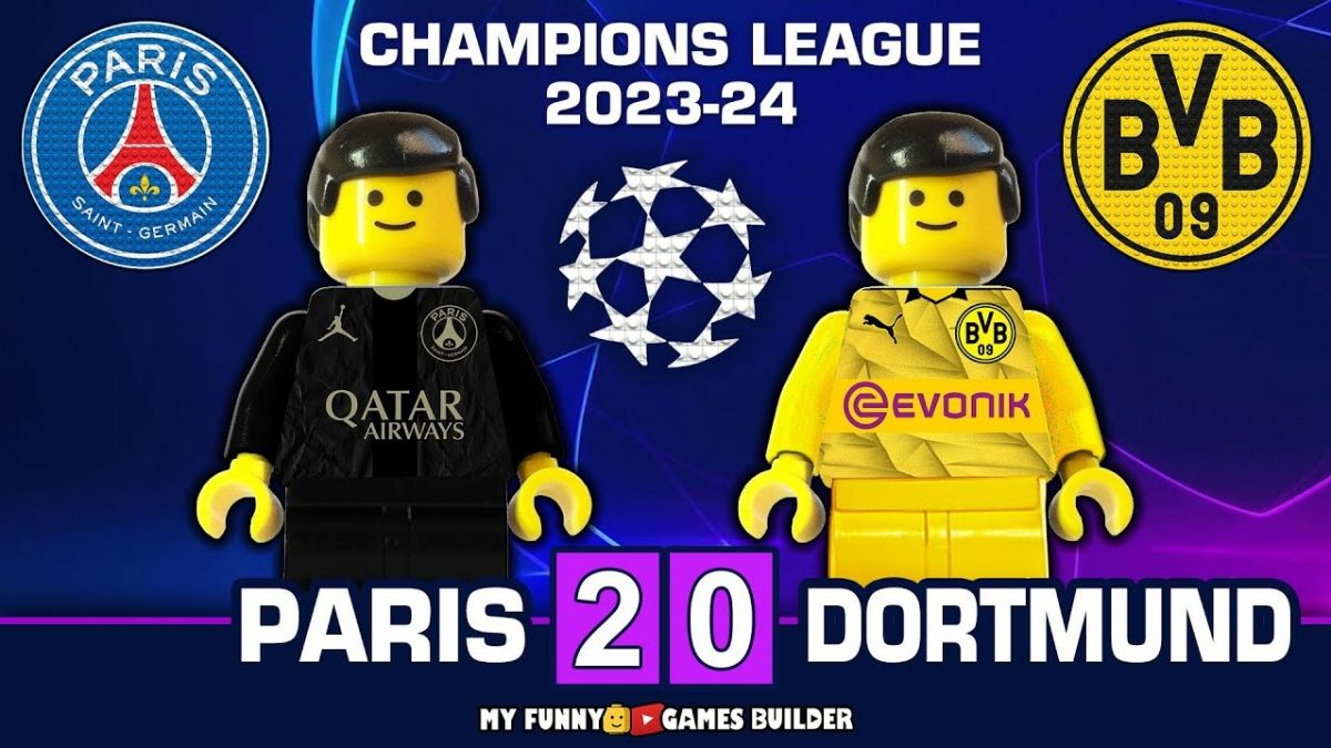 شبیه سازی بازی پاری سن ژرمن 2-0 دورتموند با عروسک لگو