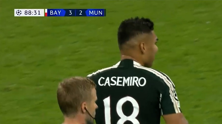گل دوم منچستریونایتد به بایرن مونیخ (کاسمیرو)