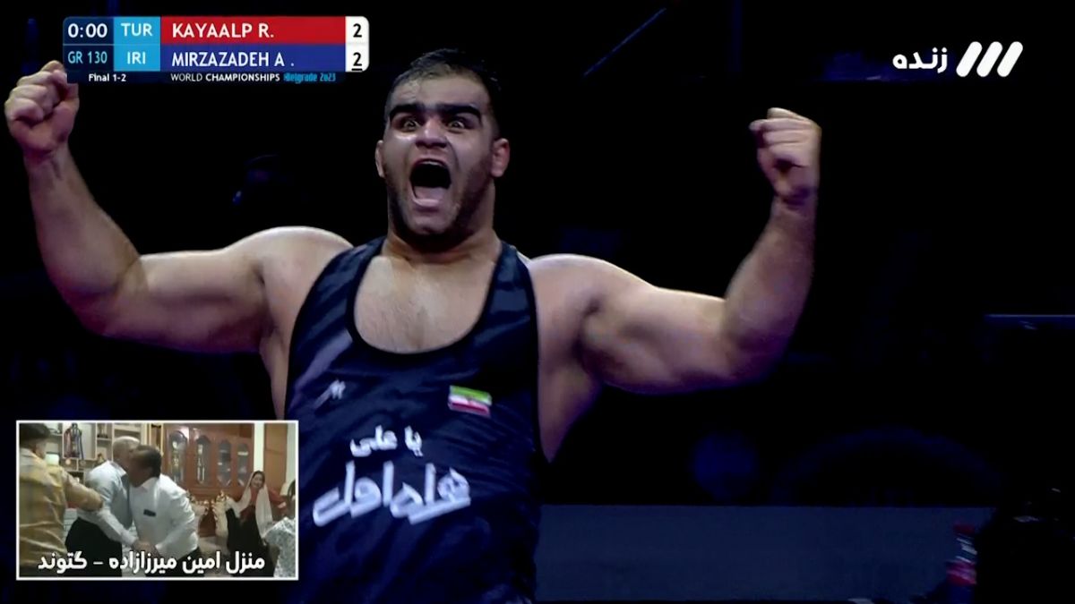 مسابقه امین میرزازاده مقابل رضا کایالپ و کسب مدال طلا