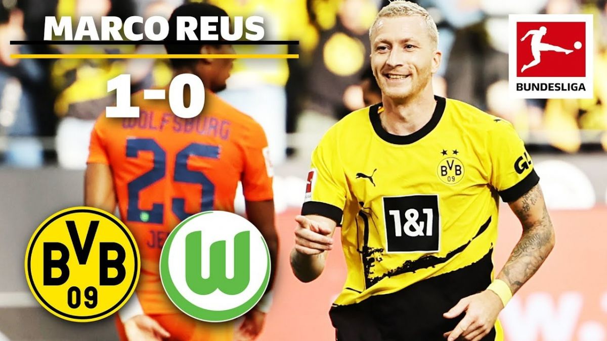 گل اول دورتموند به وولفسبورگ (مارکو رویس)