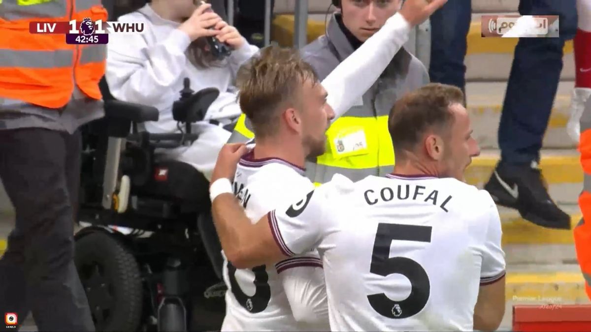 گل اول وستهام به لیورپول (ژارود بوون)