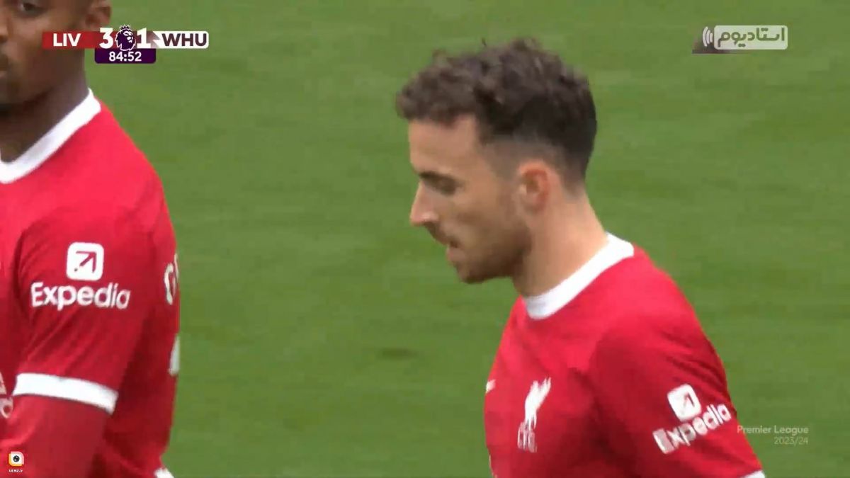 گل سوم لیورپول به وستهام (دیوگو ژوتا)