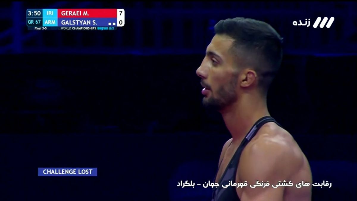 کسب مدال برنز توسط محمدرضا گرایی با برد مقابل نماینده ارمنستان