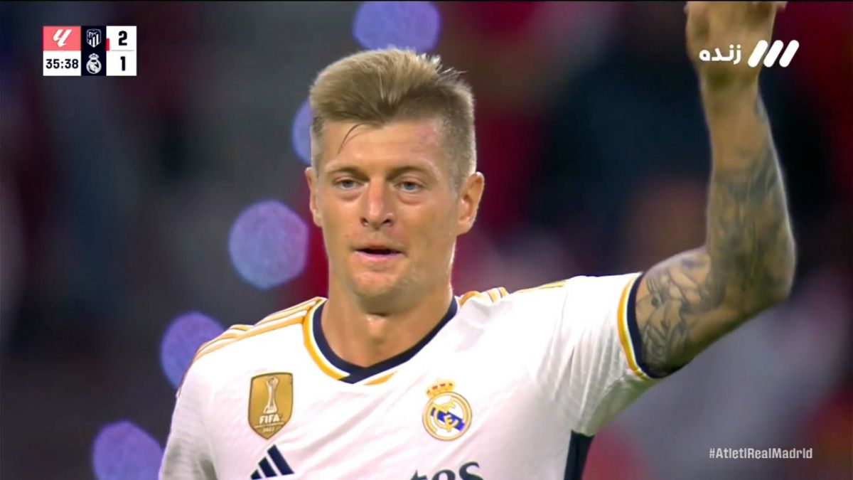 گل اول رئال مادرید به اتلتیکو مادرید (شوت تماشایی تونی کروس)