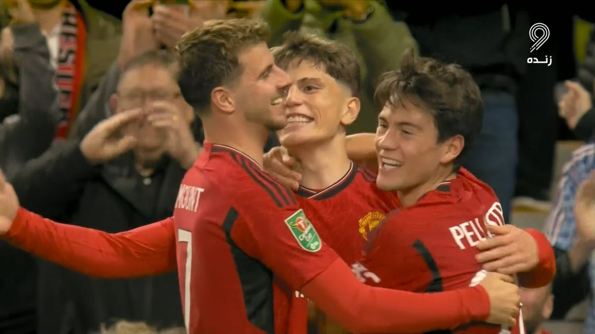 گل اول منچستریونایتد به کریستال پالاس (گارناچو)