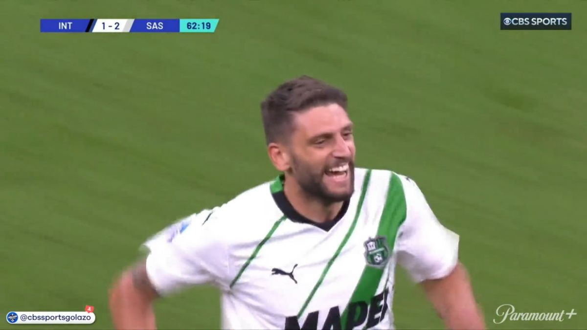 گل دوم ساسولو به اینتر (گل تماشایی براردی)