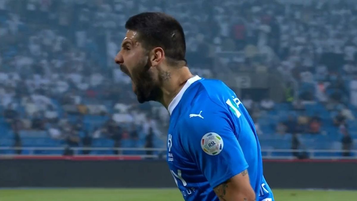 گل دوم الهلال به الشباب (میتروویچ با پاس نیمار)