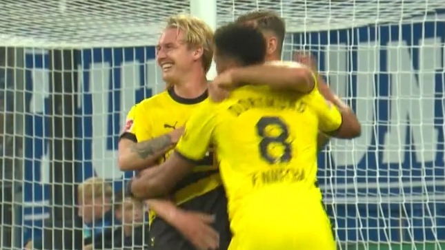 گل اول دورتموند به هوفنهایم (نیکلاس فولکروگ)