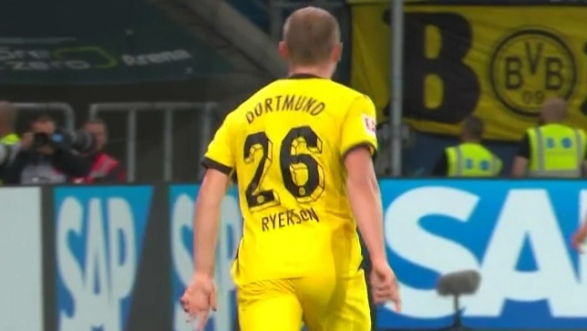 گل سوم دورتموند به هوفنهایم (جولین ریرسون)