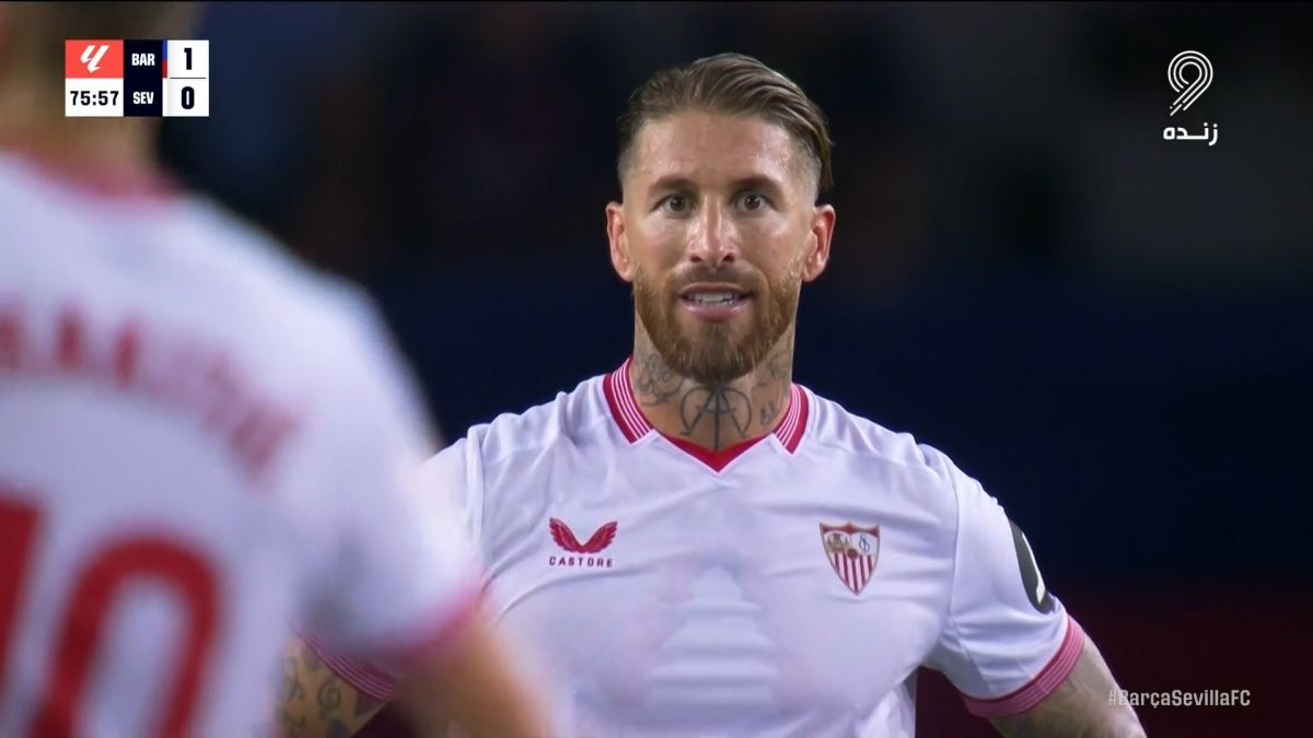 گل اول بارسلونا به سویا (گل به خودی سرخیو راموس)