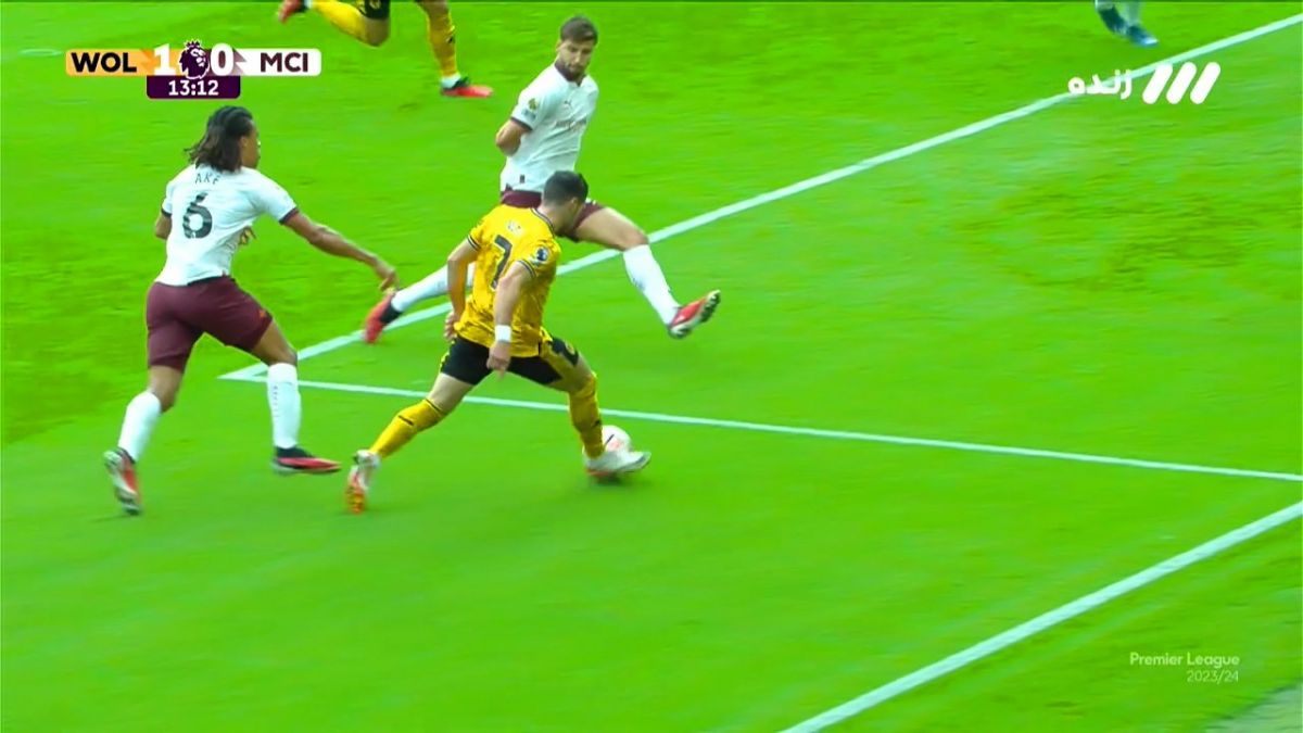 گل اول ولورهمپتون به منچسترسیتی (گل به خودی روبن دیاز)