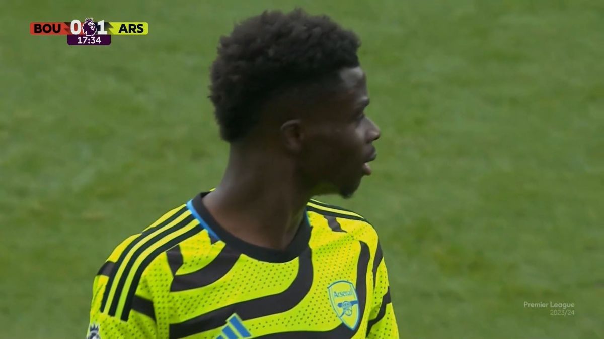 گل اول آرسنال به بورنموث (ساکا)