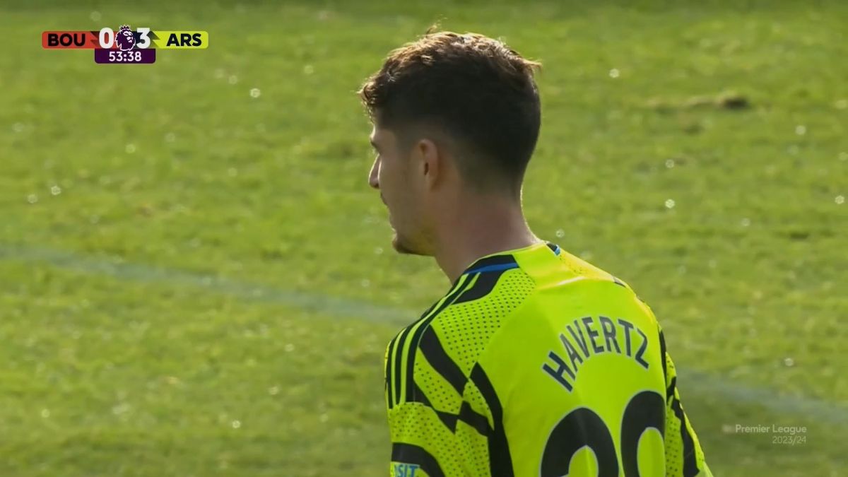 گل سوم آرسنال به بورنموث (هاورتز - پنالتی)