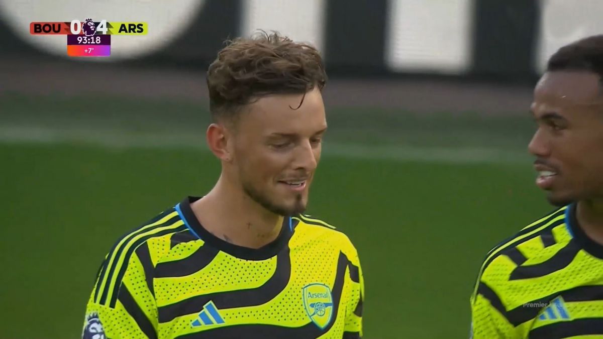 گل چهارم آرسنال به بورنموث (بن وایت)