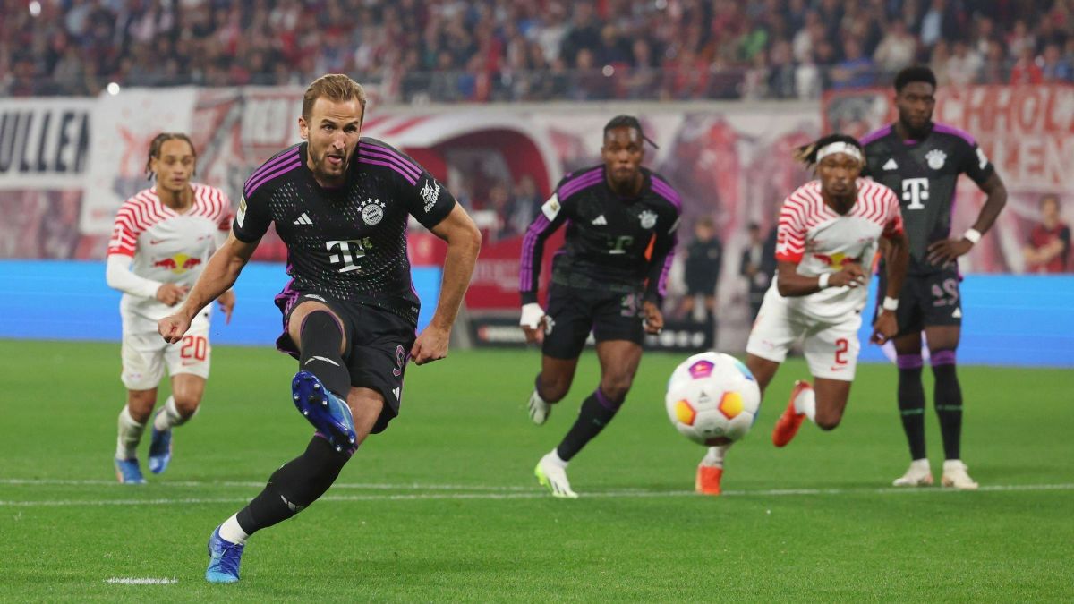 گل اول بایرن مونیخ به لایپزیش (هری کین)