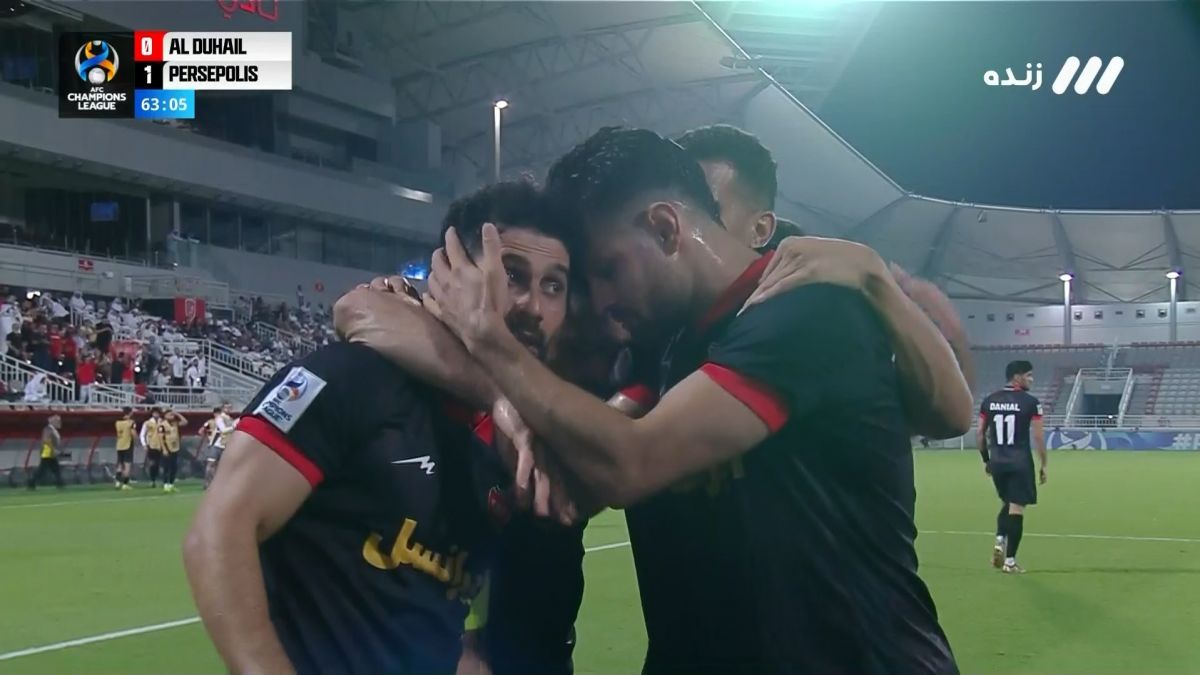گل اول پرسپولیس به الدحیل (امید عالیشاه)