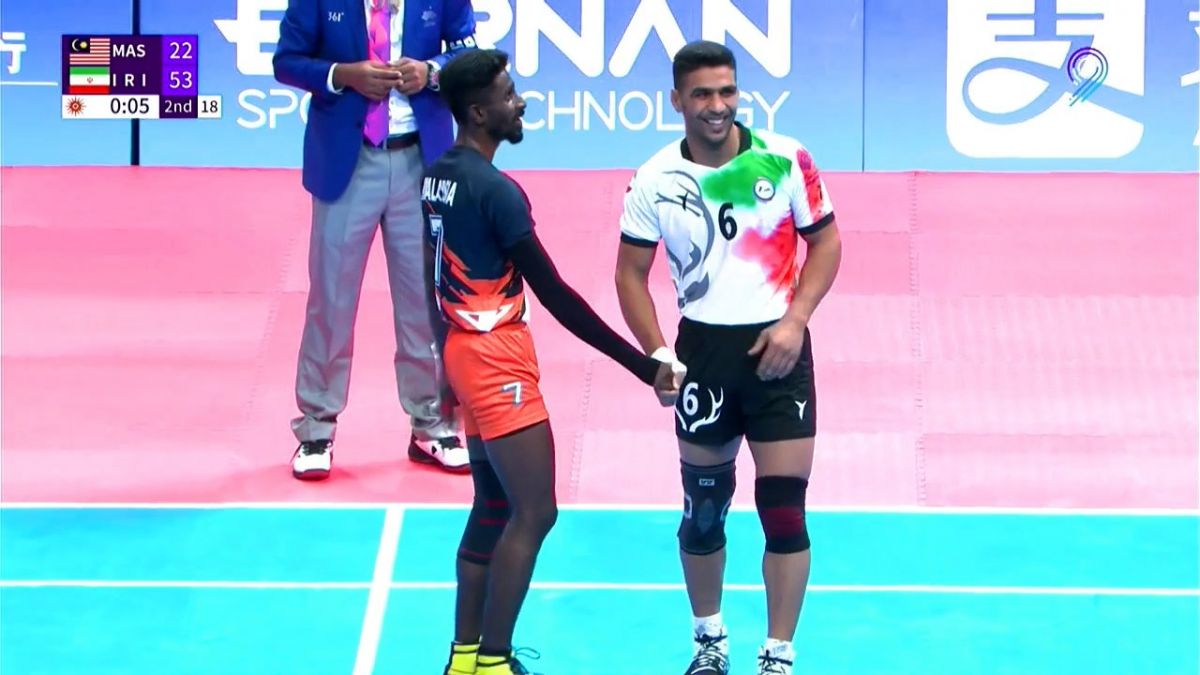 پیروزی تیم ملی کبدی ایران مقابل مالزی