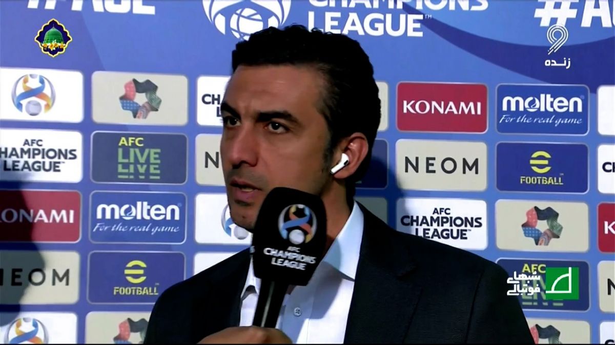 شبهای فوتبالی/ صحبت های کوتاه سیدمهدی رحمتی سرمربی نساجی قبل از شروع مسابقه با الهلال