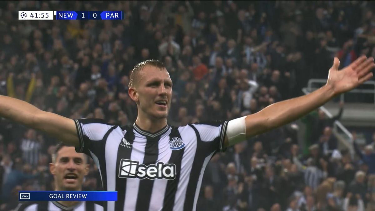 گل دوم نیوکاسل به پاری سن ژرمن (دنیل برن)