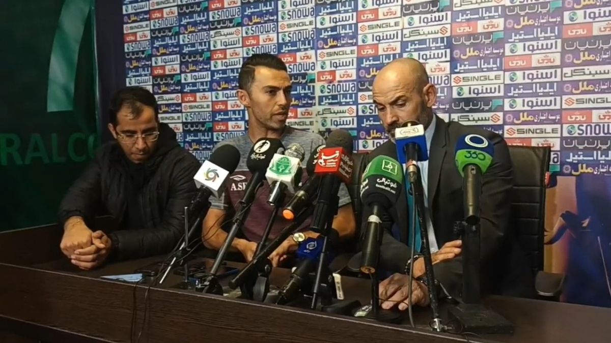 اختصاصی/ کنفرانس خبری خمز و مجتبی حسینی پس از برتری تراکتور مقابل آلومینیوم اراک