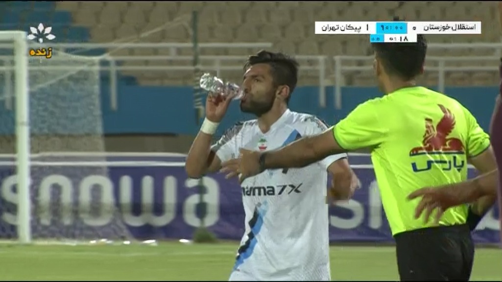 گل اول پیکان به استقلال خوزستان (سامان نریمان جهان در دقیقه 90)