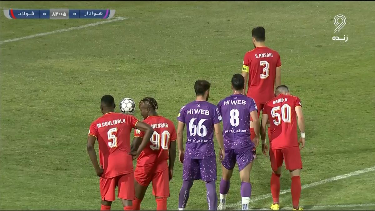 گل اول فولاد به هوادار (ساسان انصاری - پنالتی)