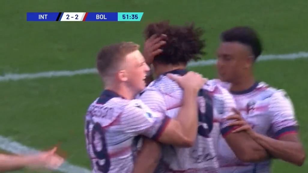 گل دوم بولونیا به اینتر (جاشوآ زیرکزی)