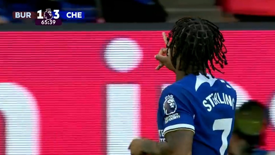 گل سوم چلسی به برنلی (رحیم استرلینگ)