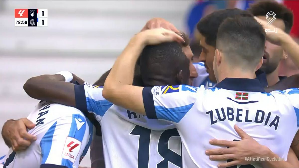 گل اول رئال سوسیداد به اتلتیکو مادرید (اویارزابال)