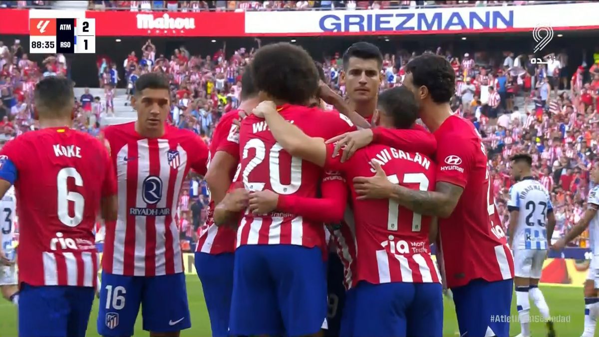 گل دوم اتلتیکو مادرید به رئال سوسیداد (گریزمان - پنالتی)