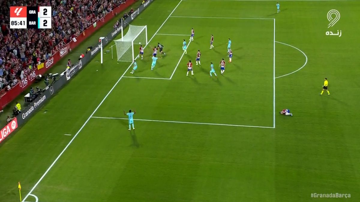 گل دوم بارسلونا به گرانادا (روبرتو)