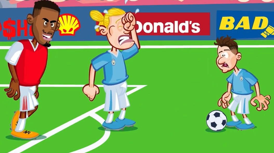 انیمیشن طنز بازی آرسنال 1-0 منچسترسیتی
