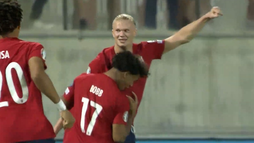 گل دوم نروژ به قبرس (گل زیبای ارلینگ هالند)