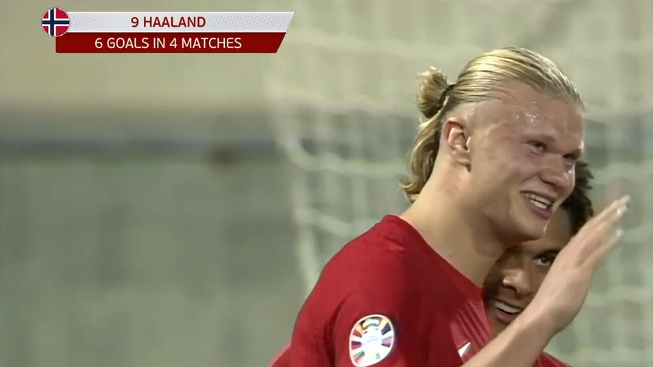 گل سوم نروژ به قبرس (دبل ارلینگ هالند)