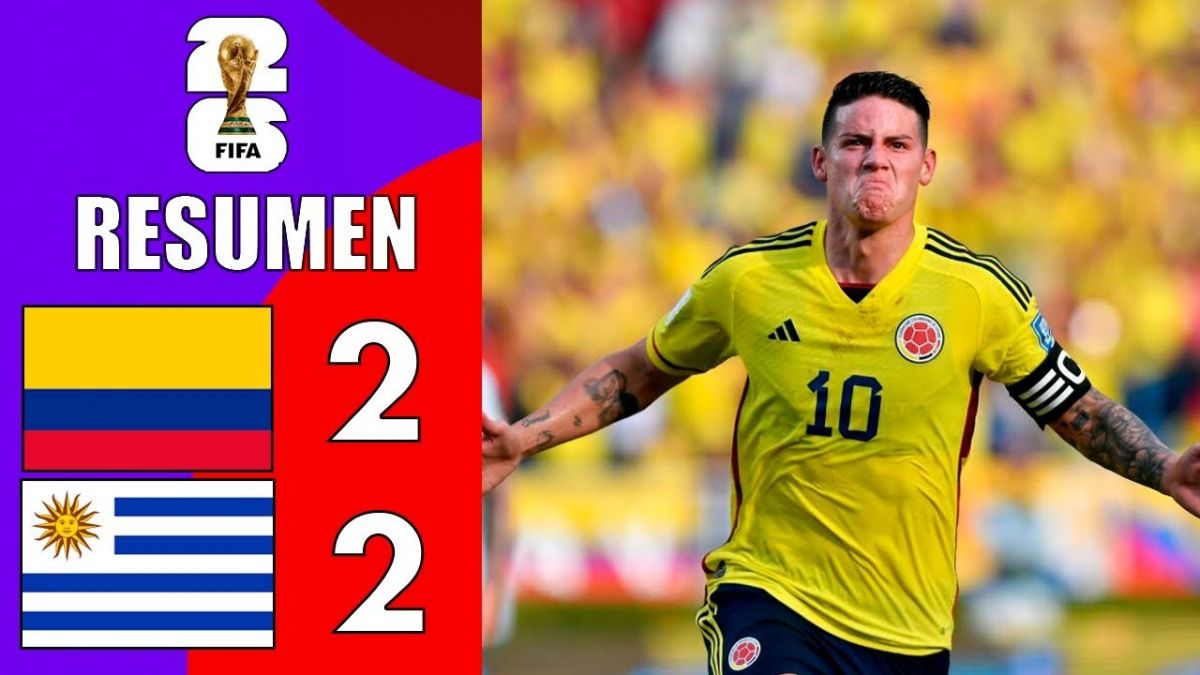 خلاصه بازی کلمبیا 2-2 اروگوئه