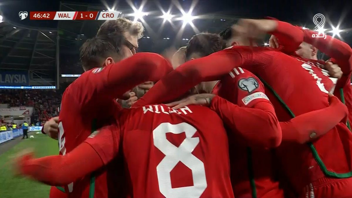 گل اول ولز به کرواسی (هری ویلسون)