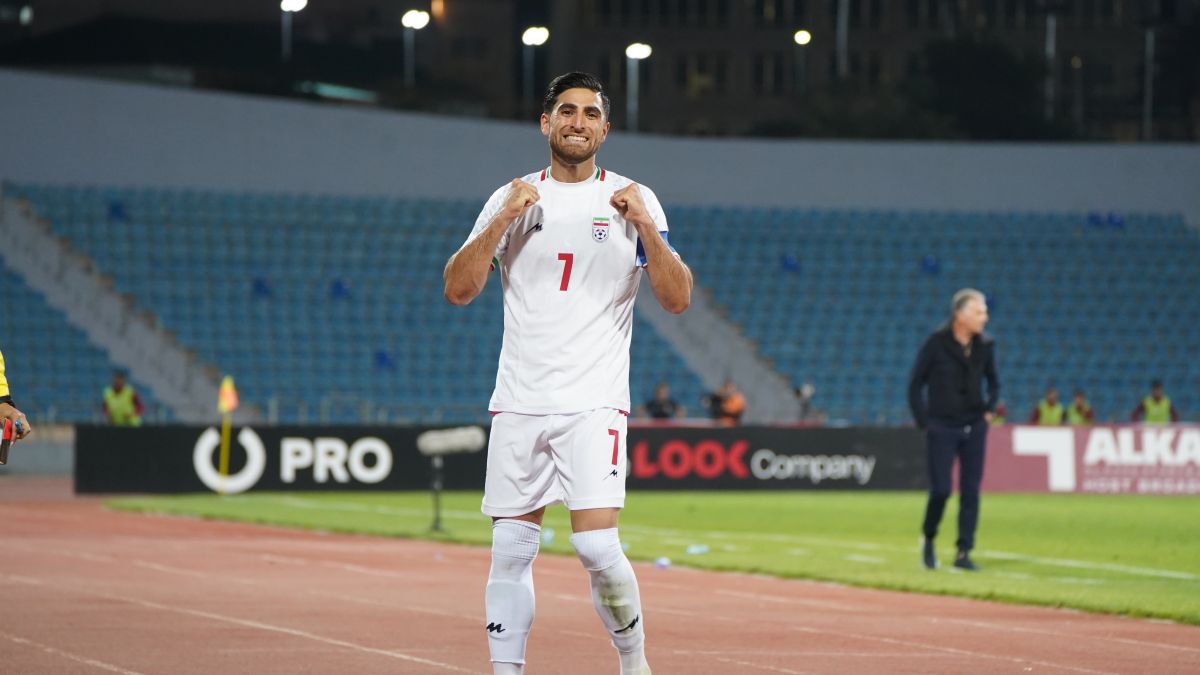 گل های اول و دوم ایران مقابل قطر از زاویه پشت دروازه