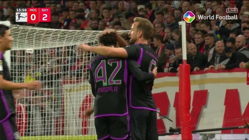 گل دوم بایرن مونیخ به ماینتس (هری کین)