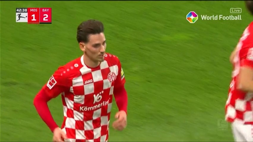 گل اول ماینتس به بایرن مونیخ (آنتونی کاکی)