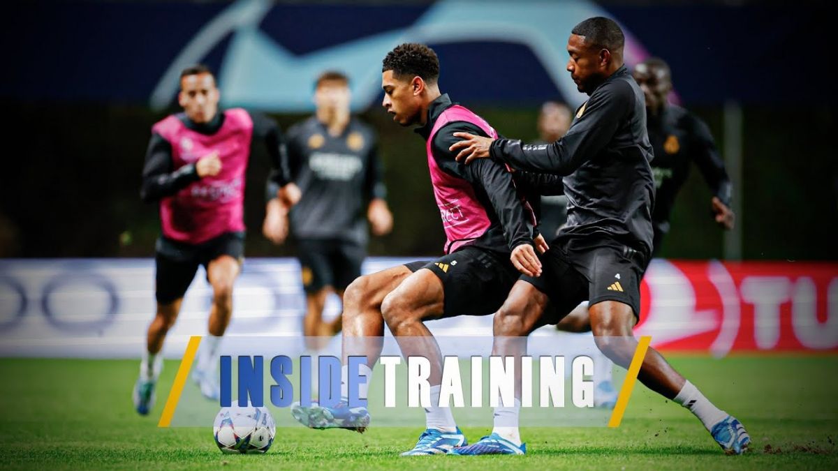 تمرینات آماده سازی بازیکنان رئال مادرید برای تقابل با براگا