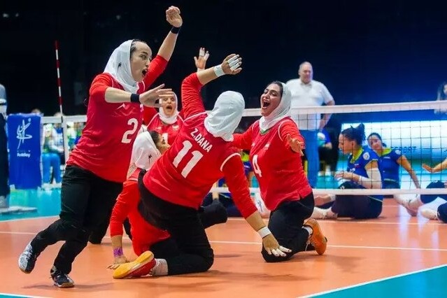 پیروزی ۴۷ دقیقهای والیبال نشسته زنان ایران برابر مغولستان