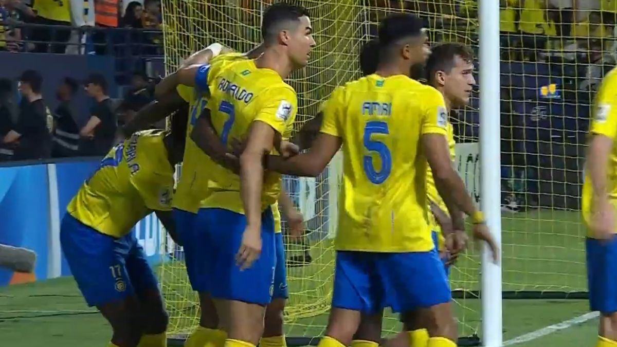 گل اول النصر به الدحیل (تالیسکا با پاس رونالدو)