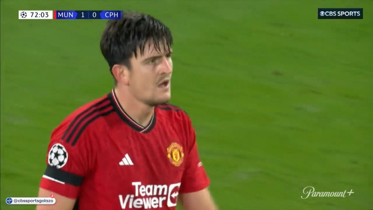 گل اول منچستریونایتد به کپنهاگن (هری مگوایر)