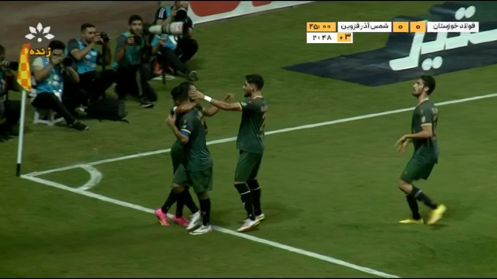 گل اول شمس آذر قزوین به فولاد خوزستان (پوریا سرآبادانی)