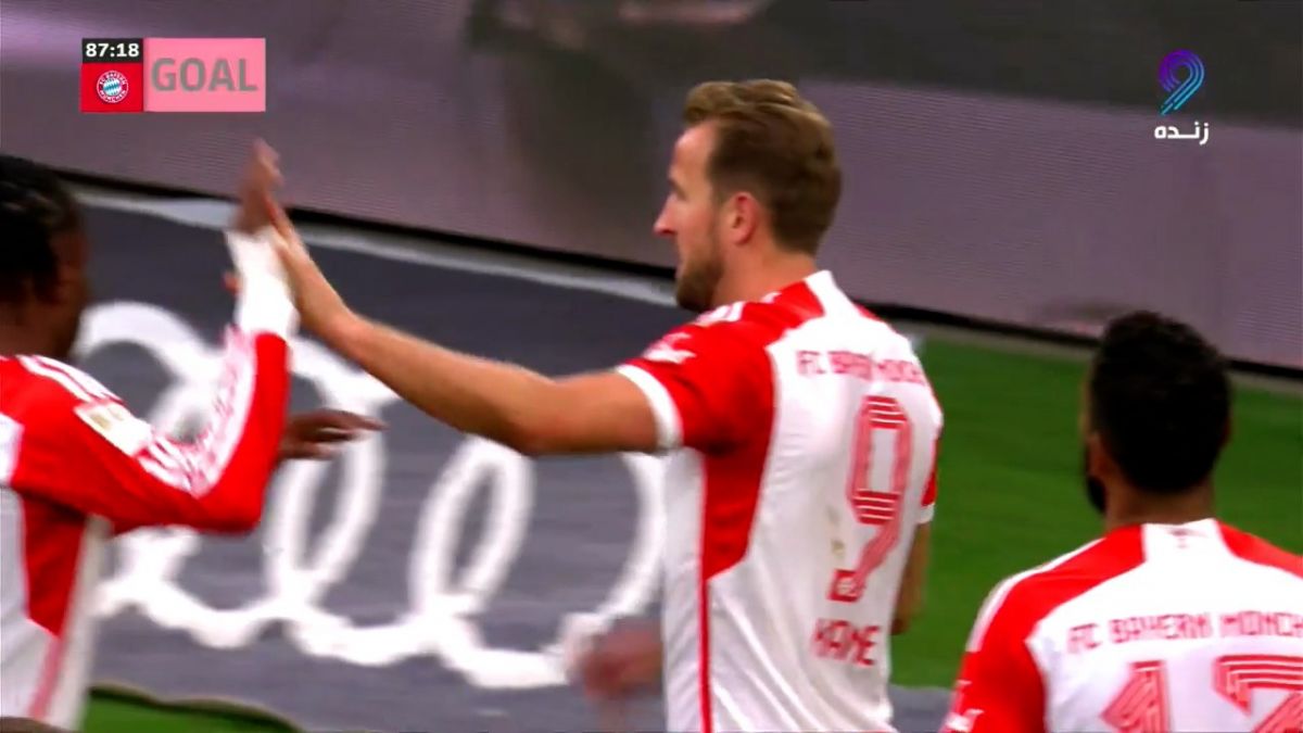 گل هشتم بایرن مونیخ به دارمشتات (هت تریک هری کین)